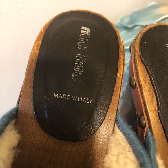 Miu Miu Vintage 90’s wooden Boho Platform Clogs - Picture 8 of 14